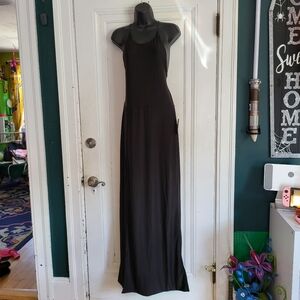 Black slinky halter dress XL Love by Design